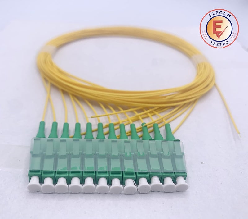 Elfcam ® - 12-Fiber Single Mode LCA Pigtail 9/125um OS2, Yellow (LCA Yellow) - Image 4